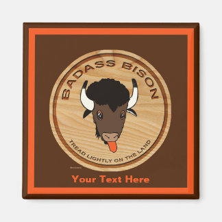 Imã Logotipo de Fazenda Badass Bison