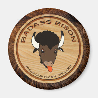 Imã Logotipo de Fazenda Badass Bison