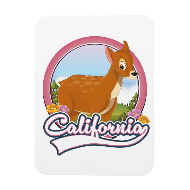 Ímã logotipo de férias de veado da Califórnia (Vertical)
