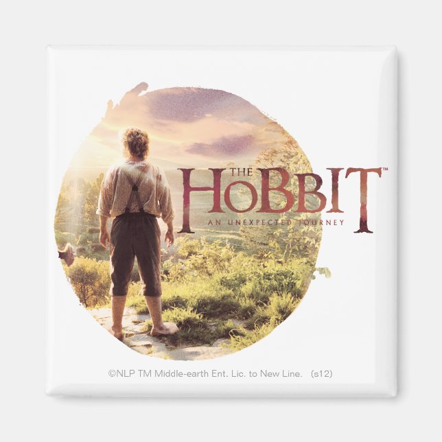 Imã Logotipo de Hobbit com BILBO BAGGINS™ traseiro (Frente)