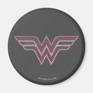 Imã Logotipo de malha do Verificador Preto e Rosa da M