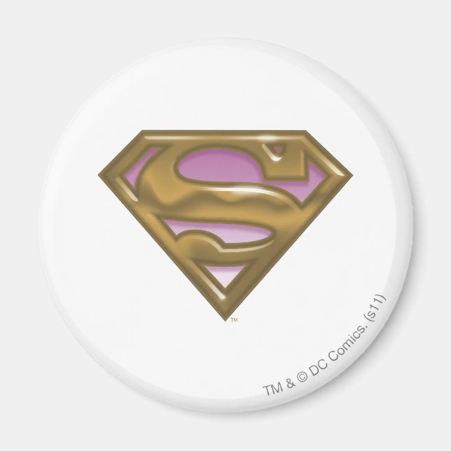 Imã Logotipo de Ouro da Supergirl (Frente)