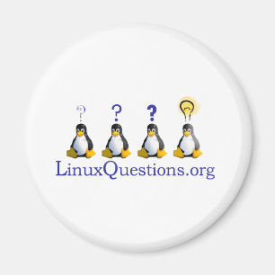 Imã Logotipo de perguntas do Linux