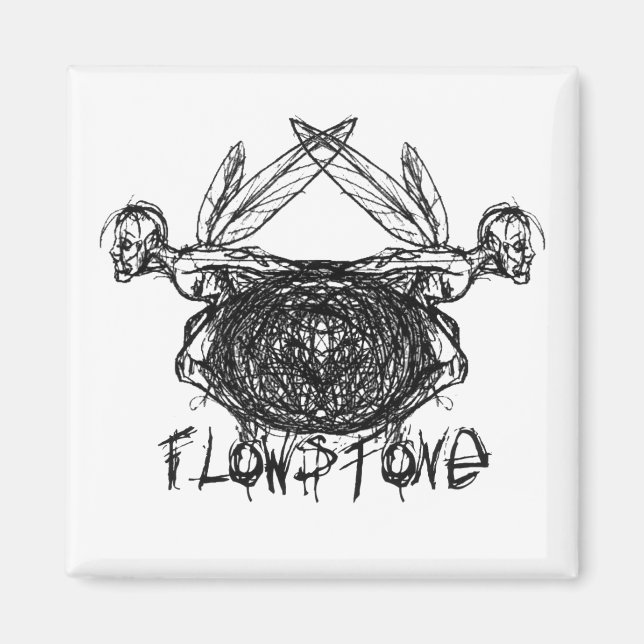 Imã Logotipo de pixações gráficas Fllowstone (Frente)