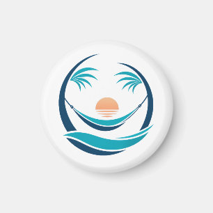 Imã Logotipo de Rede Luxuosa de Pôr do Sol