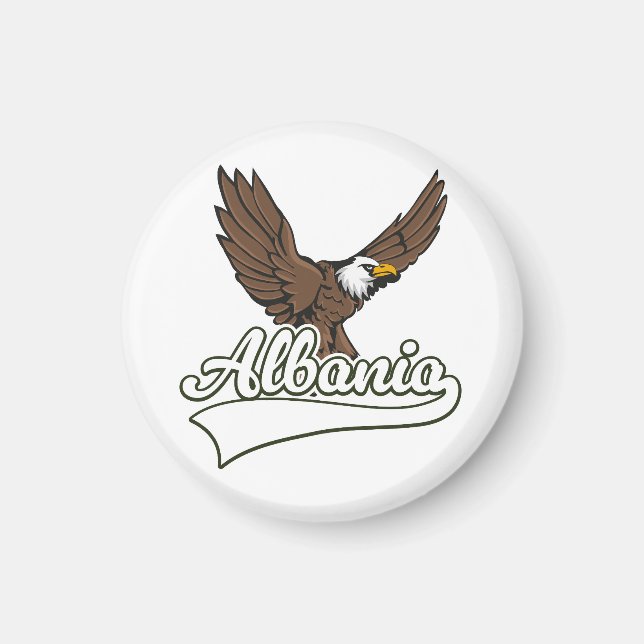 Imã logotipo de viagem da Albânia (Frente)