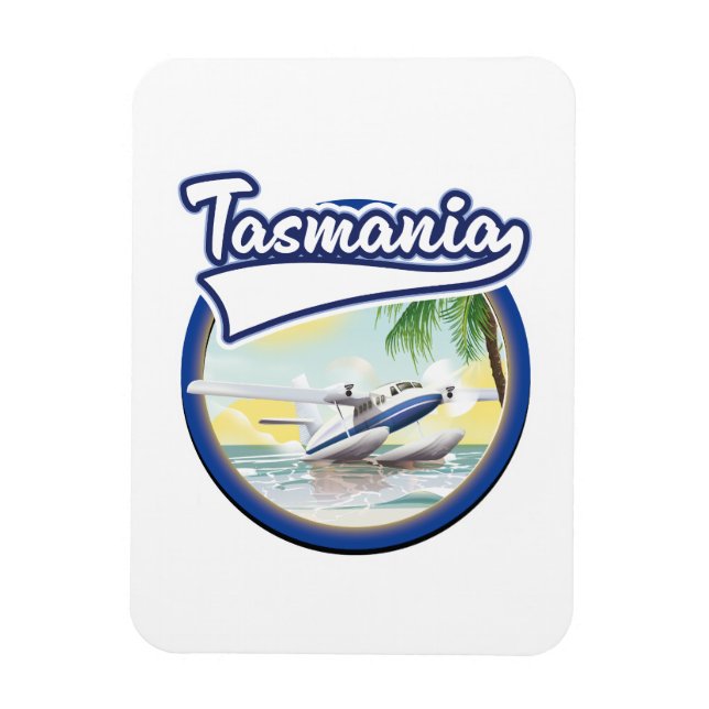 Ímã logotipo de viagem da Tasmânia (Vertical)