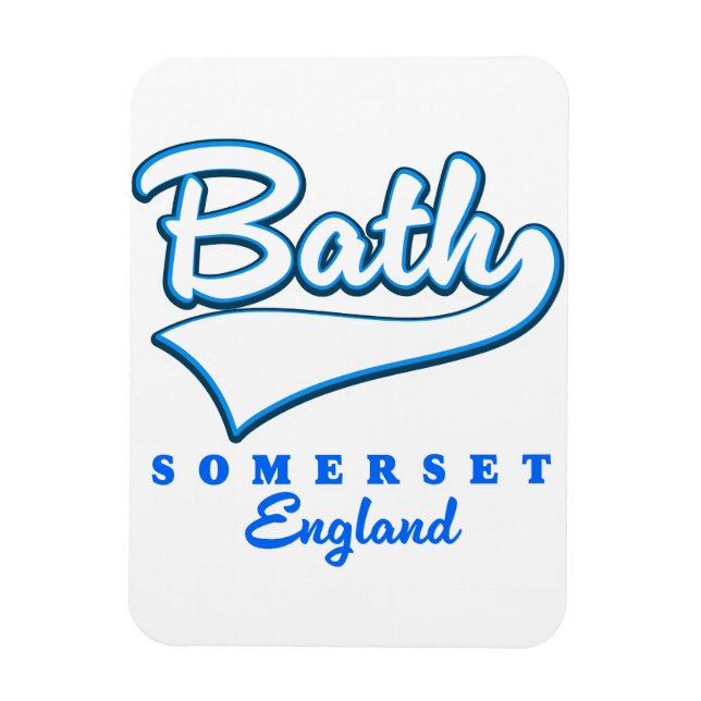 Ímã logotipo de viagem de Bath Somerset (Vertical)