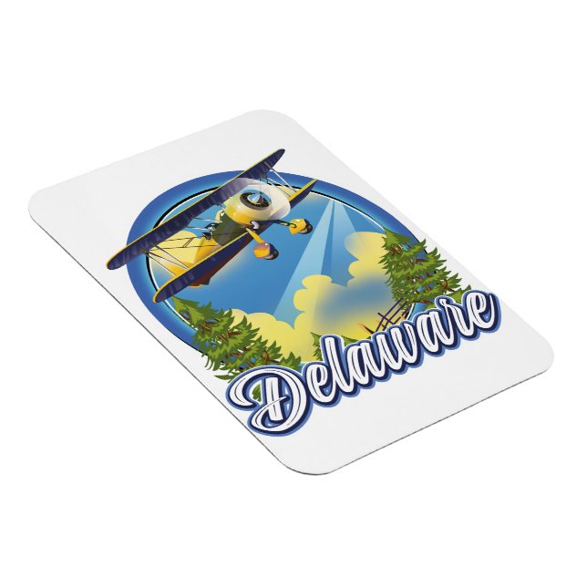 Ímã logotipo de viagem de Delaware (Lado Direito)