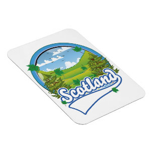 Ímã logotipo de viagem Escócia