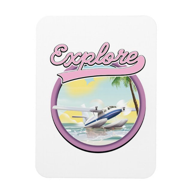 Ímã logotipo de viagem Explore (Vertical)