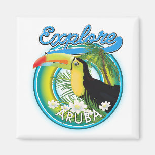 Imã Logotipo de viagem Explore Aruba