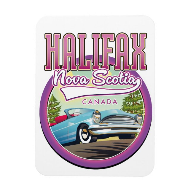 Ímã logotipo de viagem Halifax Nova Escócia (Vertical)
