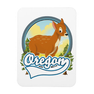 Ímã logotipo de viagem Oregon Deer