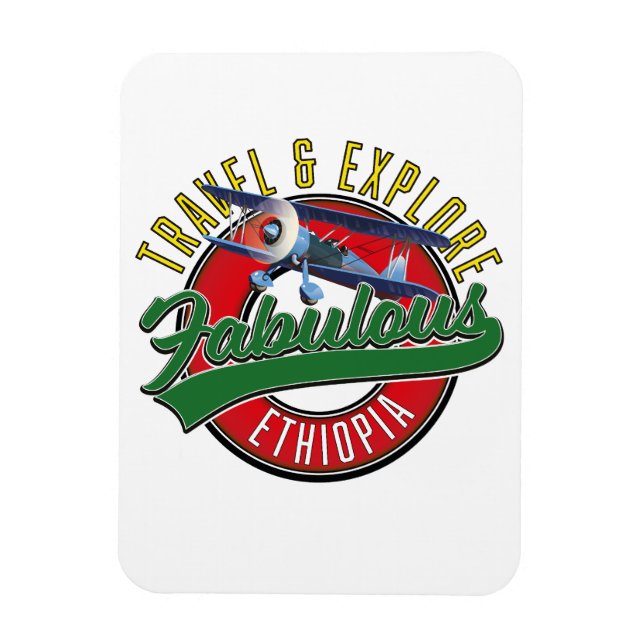 Ímã logotipo de Viajar Explorar Etiópia Fabulosa (Vertical)