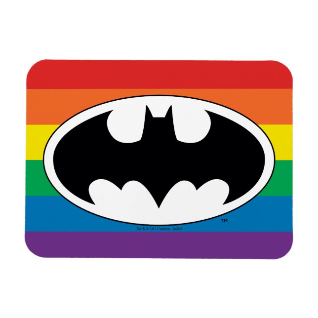 Ímã Logotipo do Batman Rainbow (Horizontal)