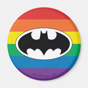 Imã Logotipo do Batman Rainbow