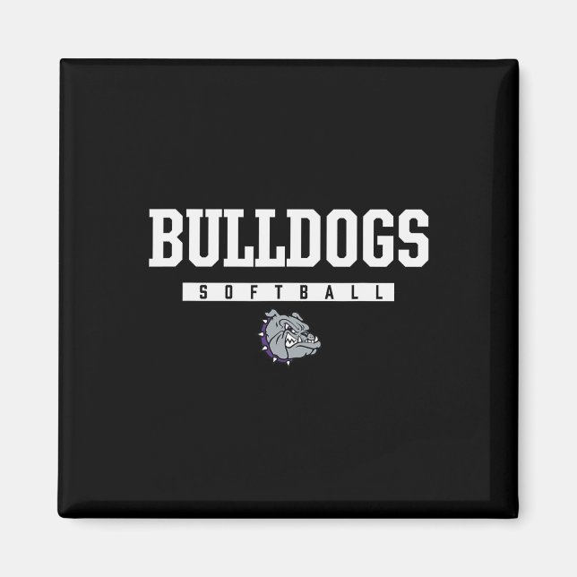 Imã Logotipo do Brownsburg Bulldogs Softll Hs  (Frente)