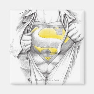 Imã Logotipo do Chest Superman esboçado