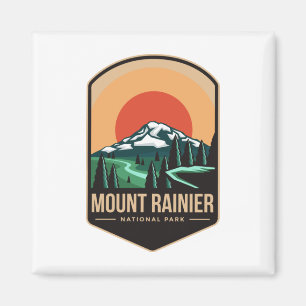 Imã Logotipo do emblema do Monte Rainier National Park
