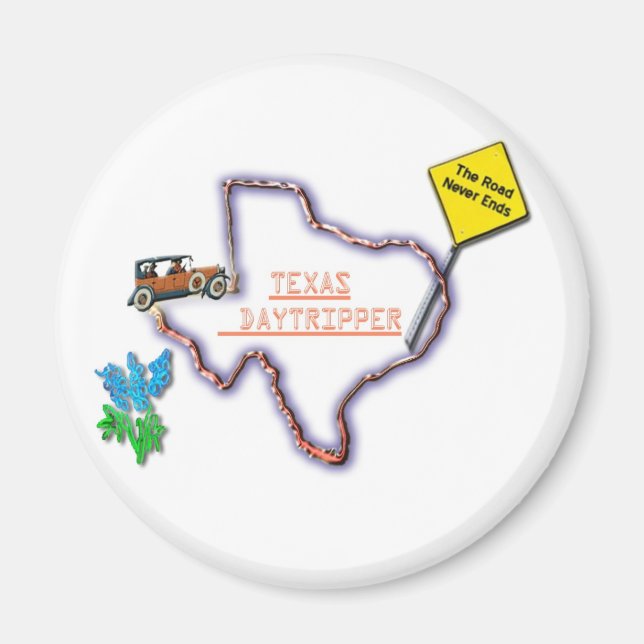 Imã Logotipo do Magnet-Texas Daytripper (Frente)
