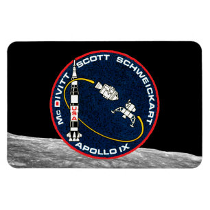 Ímã Logotipo do Patch da Missão Apollo 9 da NASA