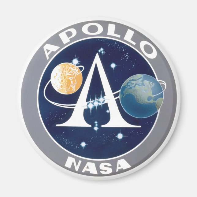 Imã Logotipo do Programa Apollo (Frente)