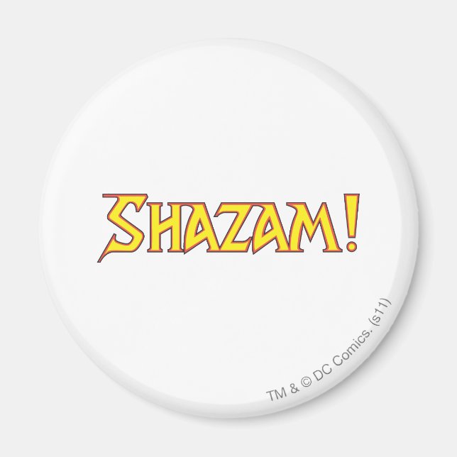 Imã Logotipo do Shazam Amarelo/Vermelho (Frente)