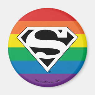 Imã Logotipo do Super-Homem Rainbow