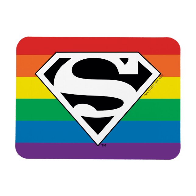 Ímã Logotipo do Super-Homem Rainbow (Horizontal)