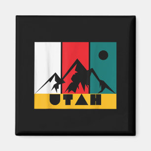 Imã Logotipo do Utah Vintage - Park City Utah - Esqui