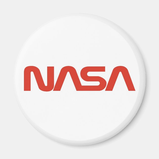 Imã Logotipo do verme vermelho NASA (Frente)