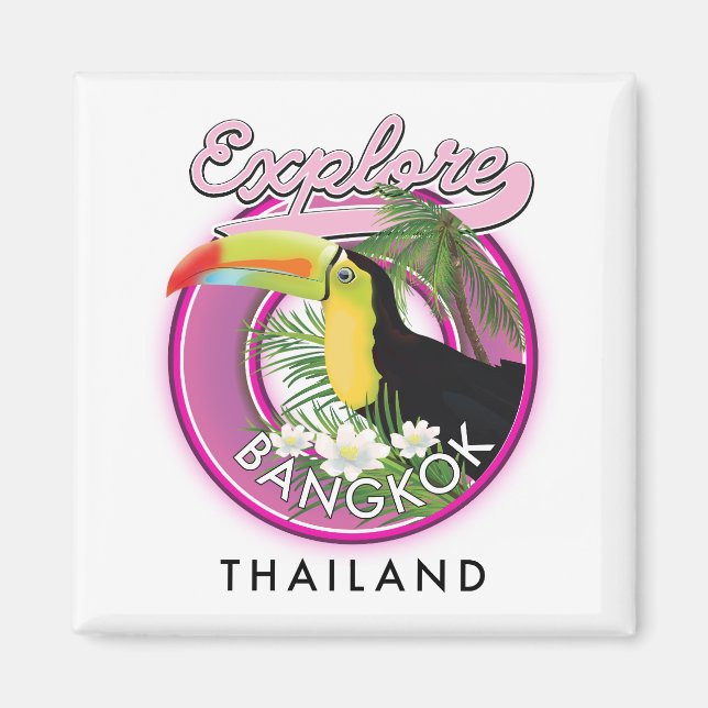 Imã logotipo do viagem da Bangkok indonesia (Frente)