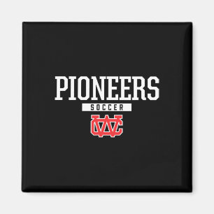 Imã Logotipo do Warren County Pioneers Futebol Ens Méd