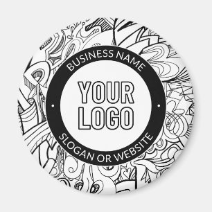 Imã Logotipo empresarial ou modelo de texto editável e