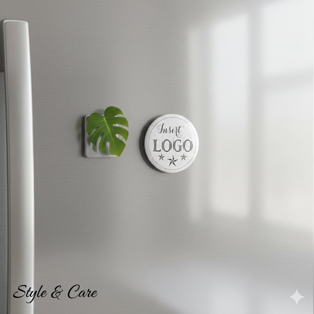 Imã Logotipo Empresarial Personalizado Redondo (Personalized Business Logo Round Magnet)