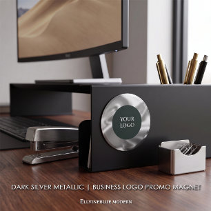 Imã Logotipo Empresarial Promocional Metálico Prata Es