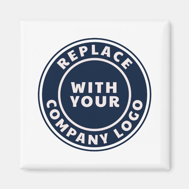 Imã Logotipo Empresarial Simples Funcionários Personal (Frente)