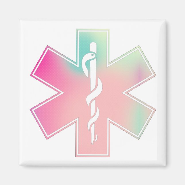 Imã Logotipo EMS - "Cotton Candy" (Frente)