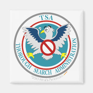 Imã Logotipo engraçado de TSA com desenhos animados
