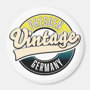 Imã logotipo estilo vintage Dresden