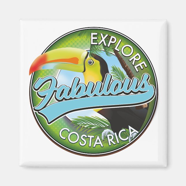 Imã Logotipo explore fabulous costa rica (Frente)