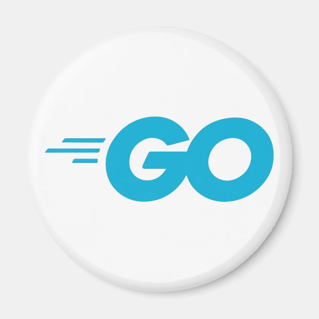 Imã Logotipo Golang (Ir para o idioma de programação) (Frente)