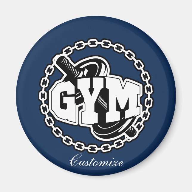 Imã Logotipo Gym Barbell Thunder_Cove (Frente)