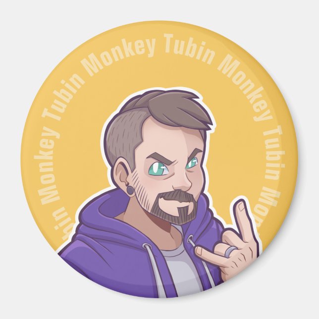 Imã Logotipo Hoodie do macaco Tubin (Frente)