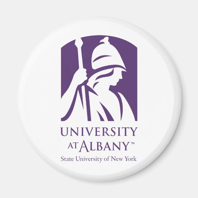 Imã Logotipo Icônico da Universidade de Albany (Frente)