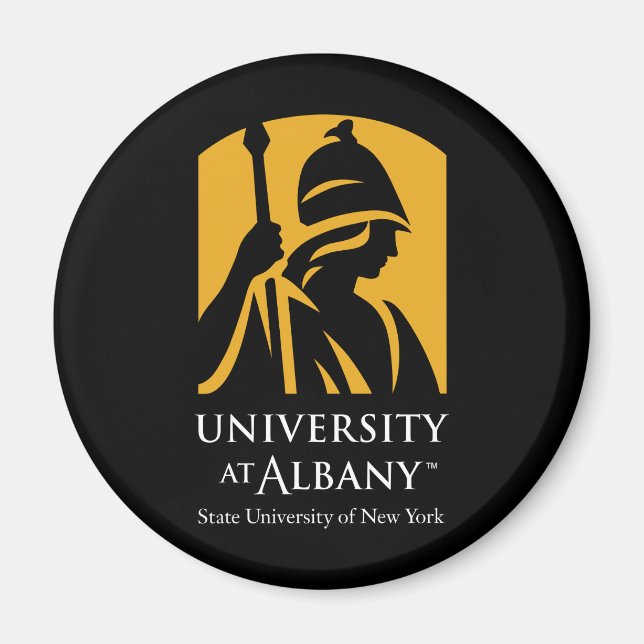 Imã Logotipo Icônico da Universidade de Albany (Frente)