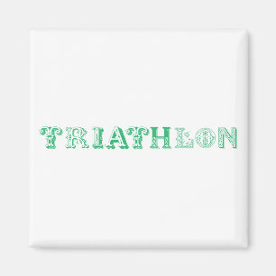 Imã Logotipo legal do Triathlon para todos os amantes 
