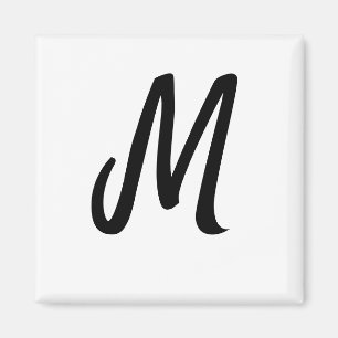 Imã logotipo monograma minimalista simples personaliza