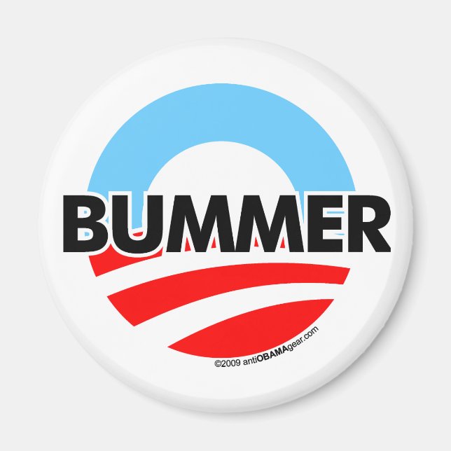 Imã Logotipo Obama O Bummer (Frente)